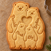 Personalized Family Bear Hug Cookie Cutter And Stamp, Holiday Baking Gift HO82 904194