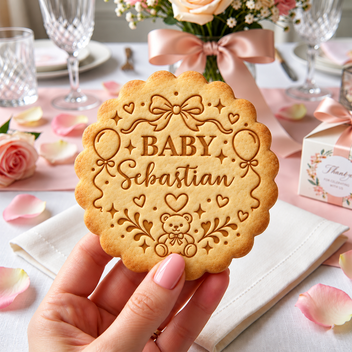 Personalized Baby Name With Heart Cookie Stamp HA75 919640