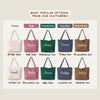 Personalized Embroidered Corduroy Tote - Bridesmaid Gift, Everyday Essential & Weekender HA75 920584