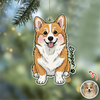 Custom Cute Dog Photo Portrait Christmas Decoration Acrylic Ornament LM32 895713