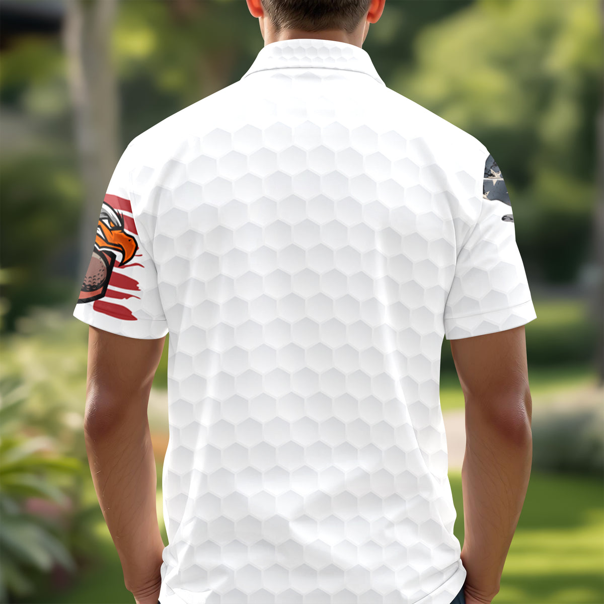Personalized Bald Eagles American Flag Polo Shirt, Gift For Golf HO82 900824