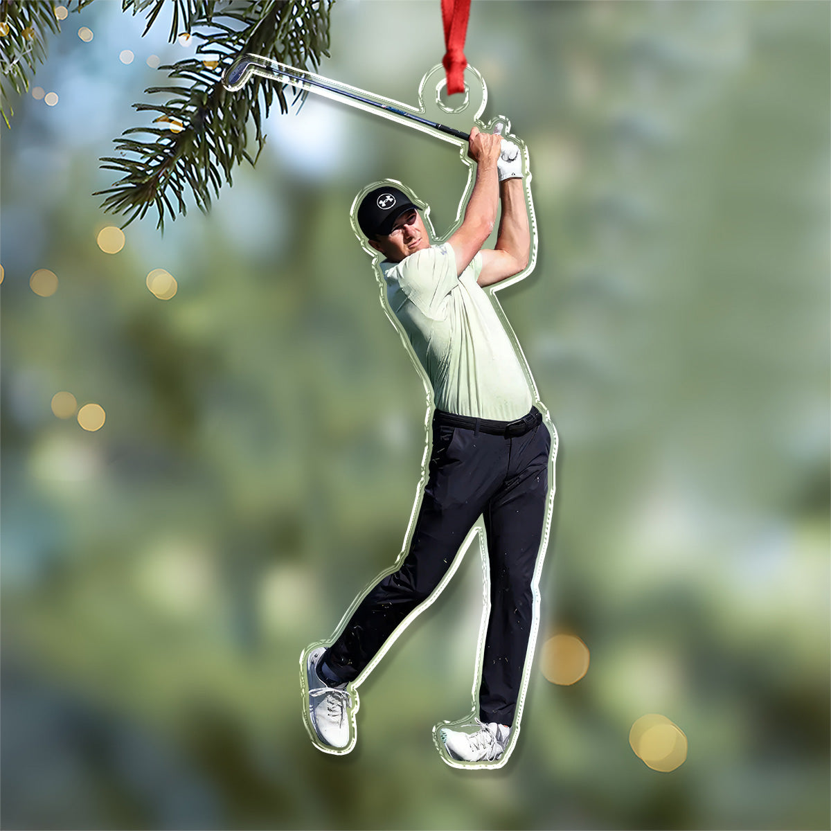 Custom Photo Golf Player Acrylic Ornament Christmas Gift For Golf Lovers HA75 897658