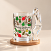 Personalized Merry Dickmas Naughty Glass Mug CH07 180804