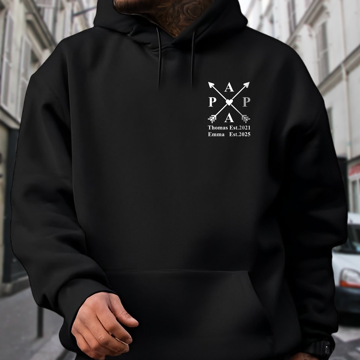 Custom Name Papa Dark Shirt - Personalized Kids Names Gift for Dad, Father’s Day Gift LM32 899647