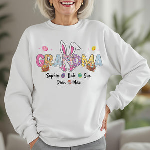 Easter Bunny Coquette Bow Gift For Family Custom Grandma And Kids Bright Shirt CH07 895354