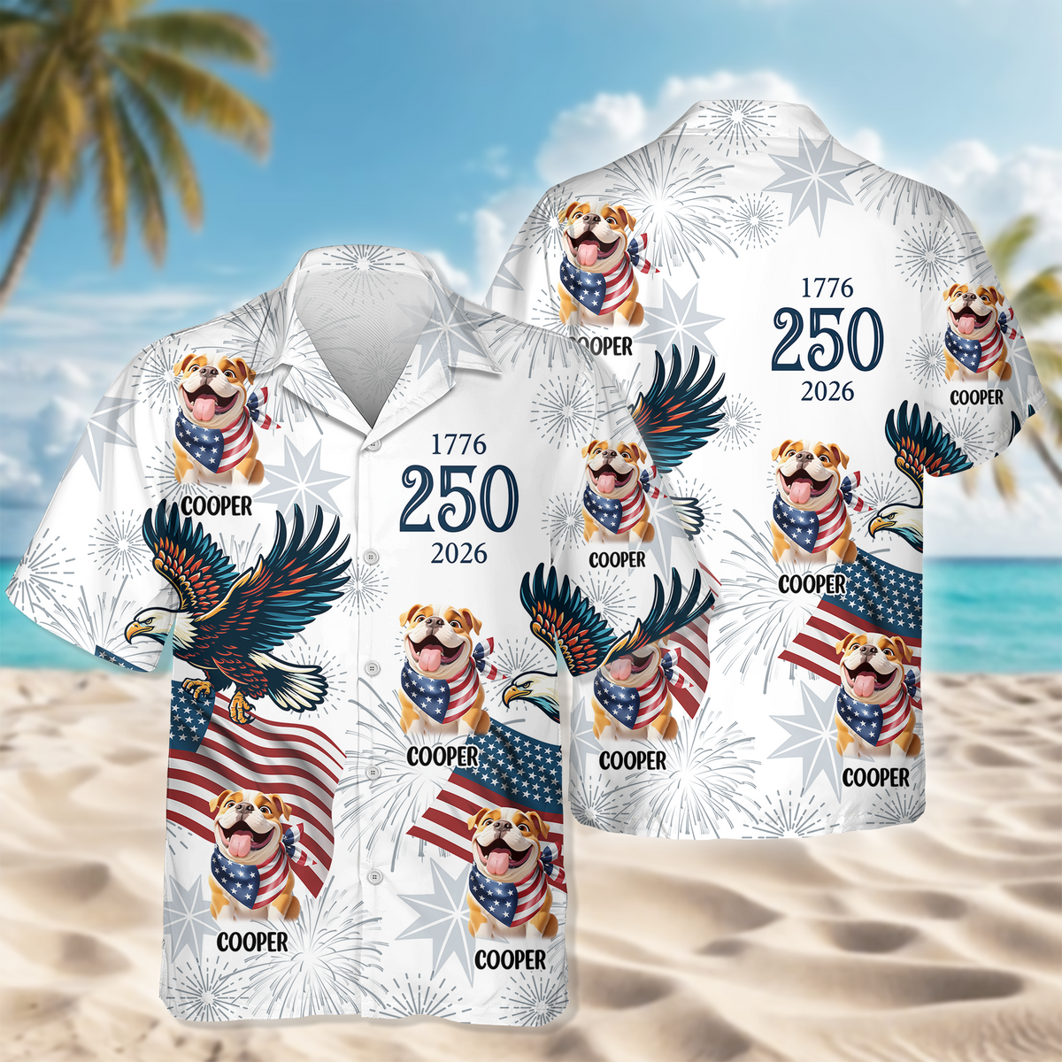 Custom Dog USA 250 Anniversary Eagle 1776-2026 Hawaii Shirt TH10 898633