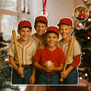 Custom Photo Baseball Kid Team Acrylic Ornament Gift For Baseball Lovers HO82 894930
