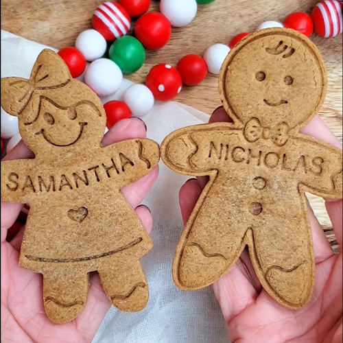 Personalized Gingerbread Name Family Gift Ginger Cookie Stamp LM32 897423