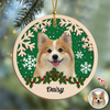 Custom Photo Dog Christmas - Personalized 2-Layered Wooden Ornament CH07 896862