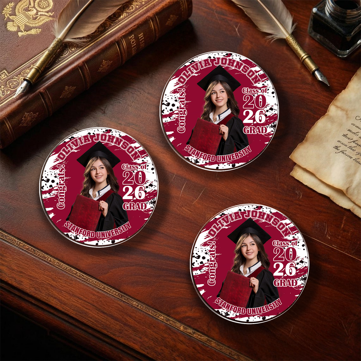 Custom Photo Congrats Class of 2026 Graduation Acrylic Pin TH10 169327