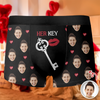 Custom Photo Her Key Man's Boxer, Valentine's Day Birthday Gift for Him HA75 898732
