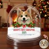 Custom Photo Dog First Christmas Acrylic Snow Globe HA75 898112