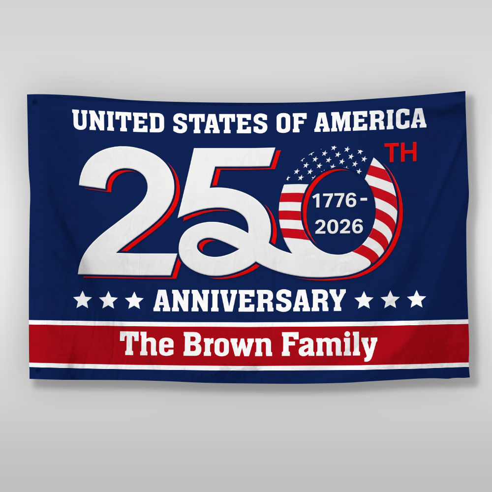 United States of America 1776-2026 250th Anniversary - USA Semiquincentennial Patriotic Outdoor House Flag CH07 910186