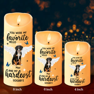 Custom Photo You Were My Favorite Hello and My Hardest Goodbye Led Candle CH07 895718