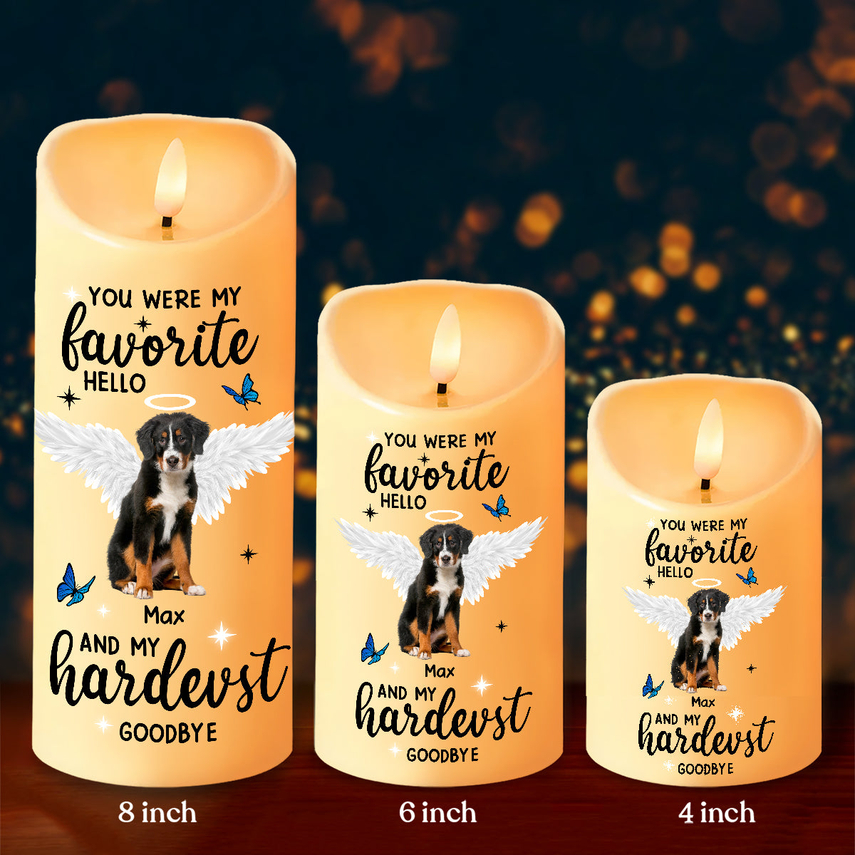 Custom Photo You Were My Favorite Hello and My Hardest Goodbye Led Candle CH07 895718