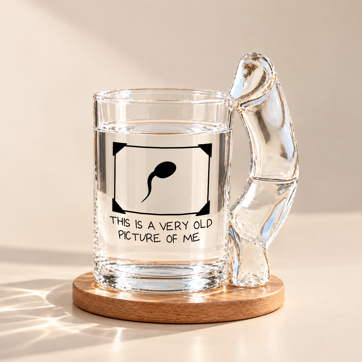 Funny This Is a Very Old Picture of Me Novelty Sperm Joke Naughty Glass Mug CH07 180884