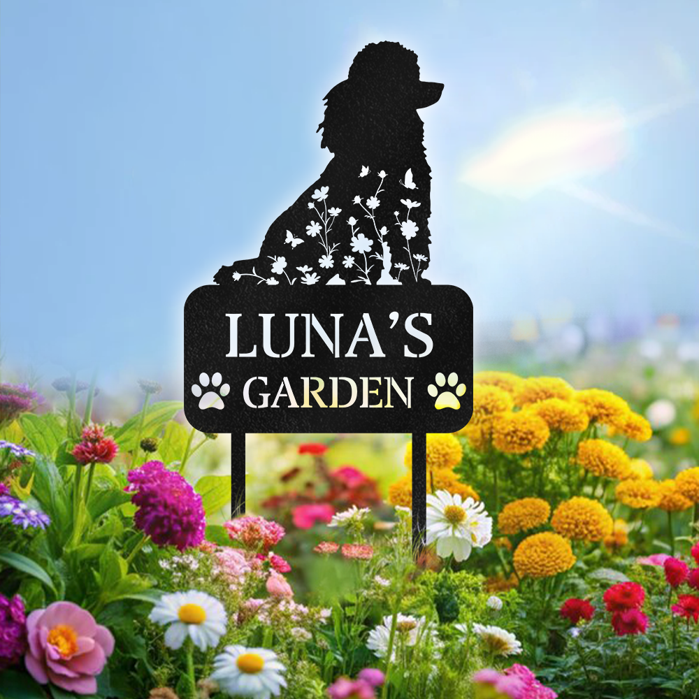 Custom Name Dog Garden Grave Marker - Personalized Pet Memorial Garden Stake HO82 902184