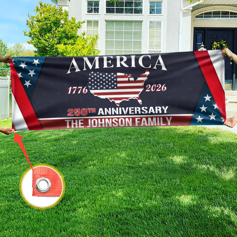 Personalized Family Name America 250th Anniversary Banner CH07 910636