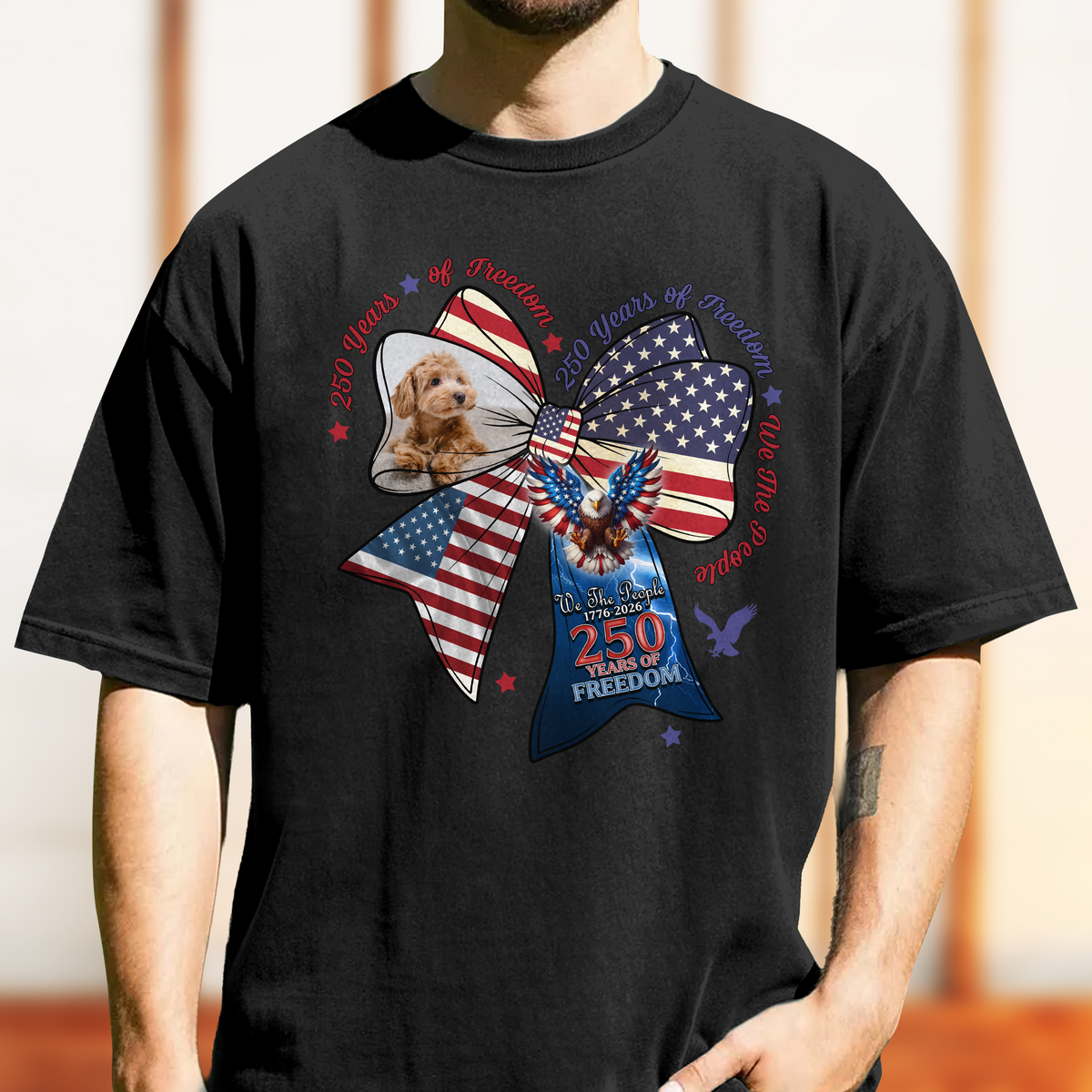 Personalised 250 Years of Freedom Patriotic Eagle We The People Comfort Shirt LM32 899065