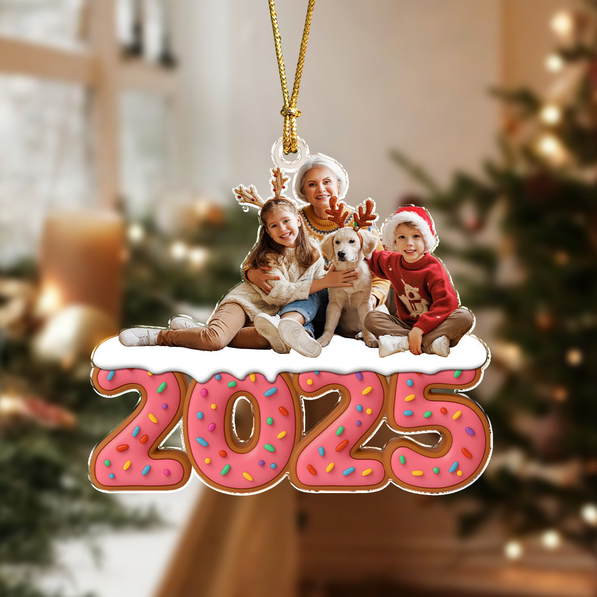 Custom Photo Sweet Family Acrylic Ornament Christmas Tree Decoration HA75 897920