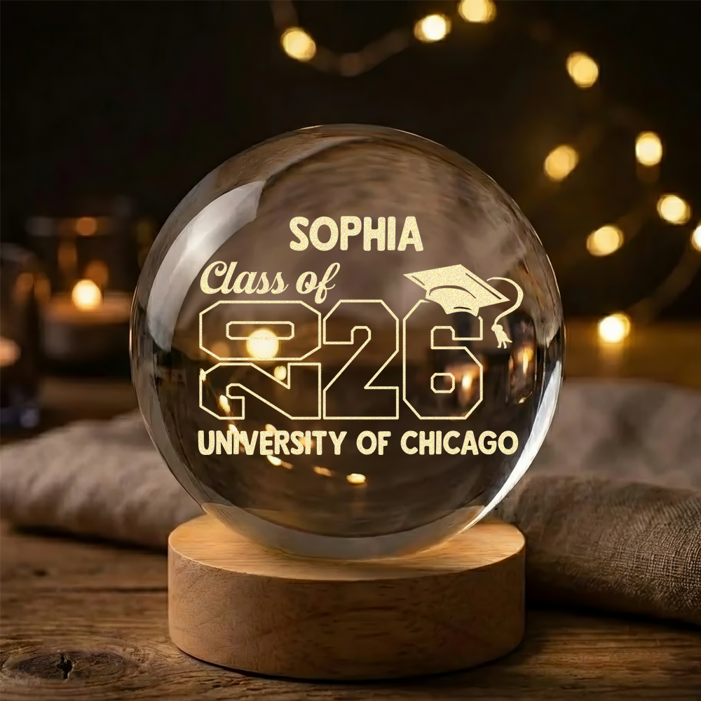 Personalized Graduate Class Of 2026 Engraved Crystal Ball LED Night Light LM32 899677