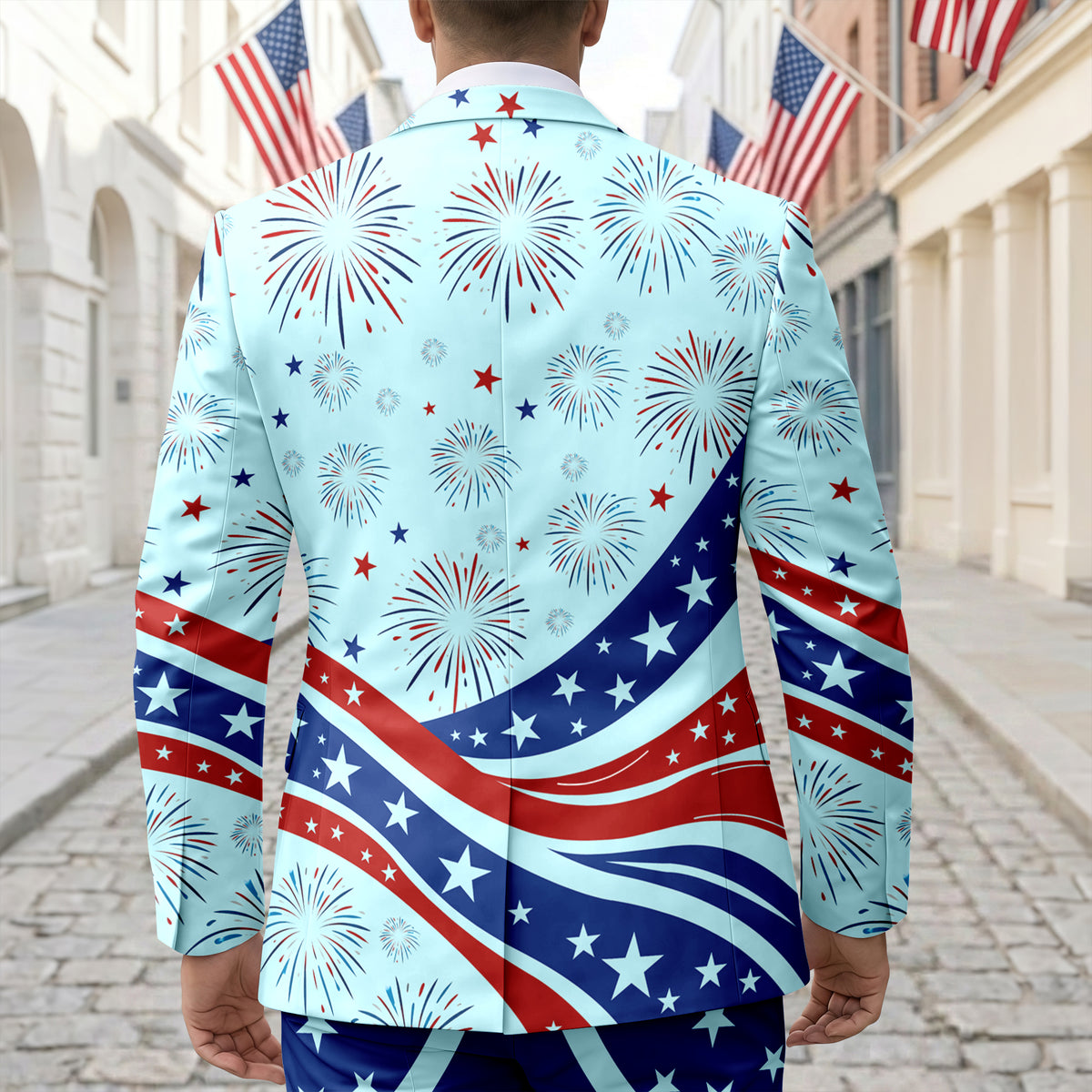 Personalized USA 250th Anniversary 1776-2026 Men's Suit CH07 911030