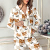 Custom Dog Cat Face Gingham Pattern Pajamas For Dog Cat Lovers LM32 897259