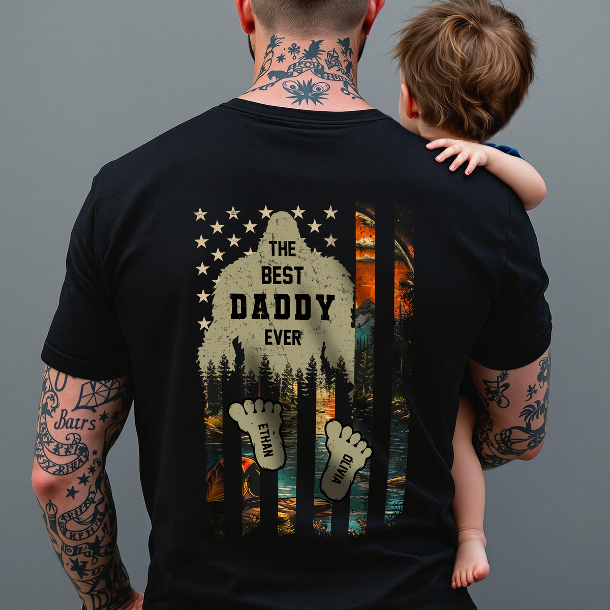 Personalized Camo Flag Dadsquatch Shirt CH07 895878