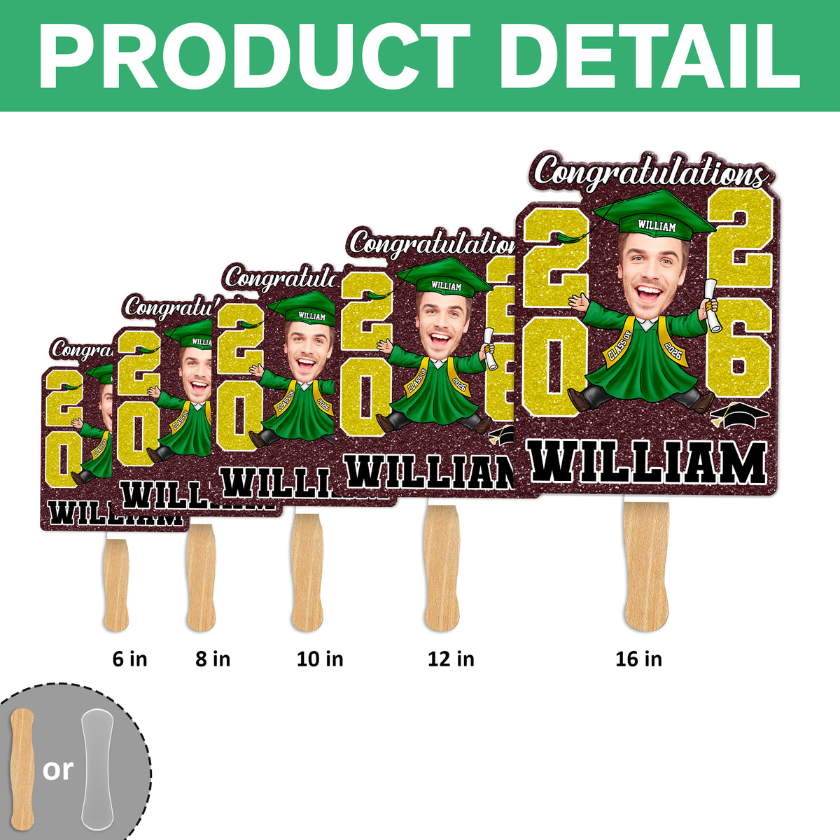 Custom Funny Face Class of 2026 Graduation Face Fan LM32 899323
