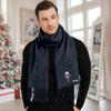 Personalised Name Birth Flower Soft Warm Tassel Scarf, Winter Accessory Anniversary Birthday Gift for Women Men HO82 900752