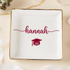 Personalized Name College Graduation Jewelry Ring Dish Class Of 2026 Gift LM32 899315