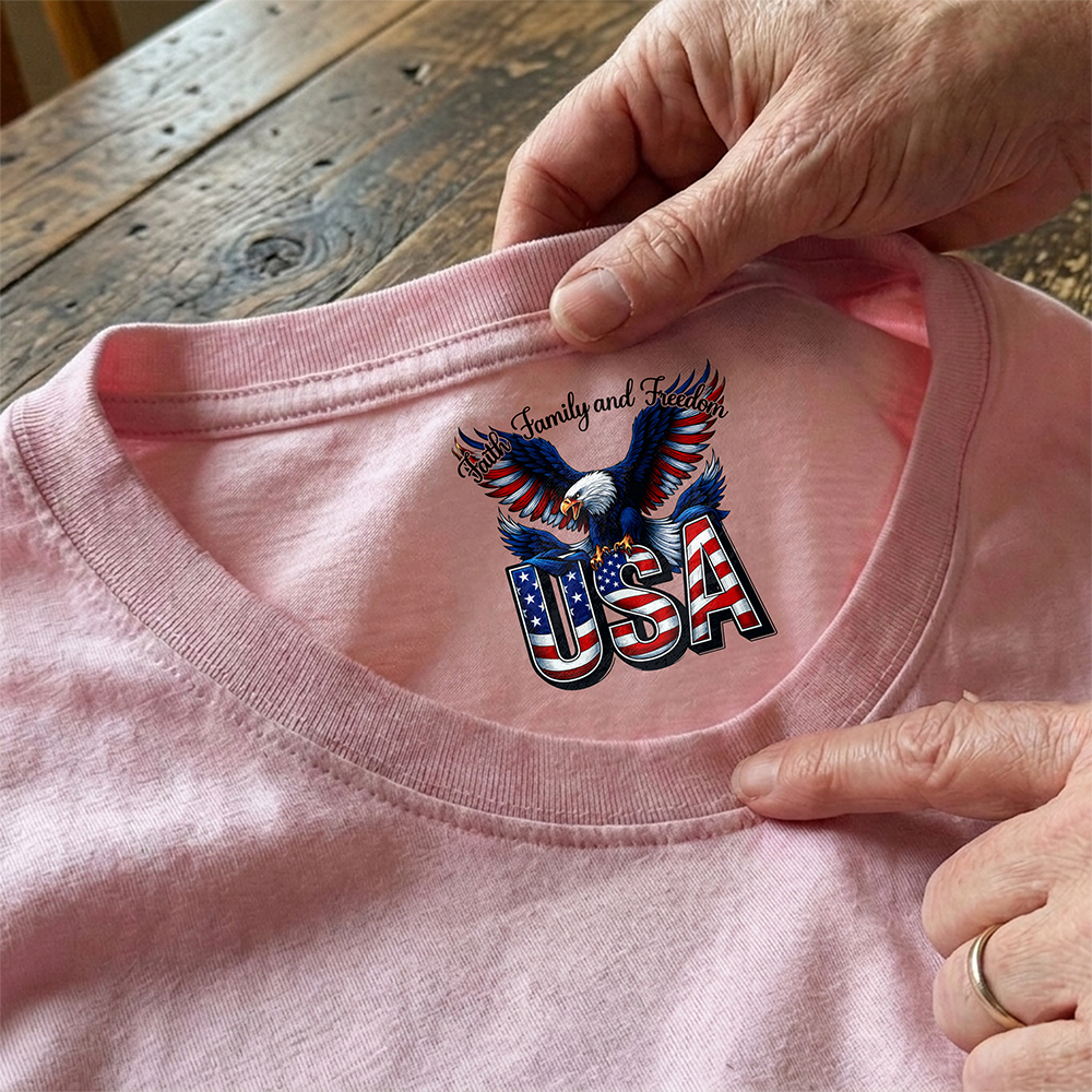 Faith, Family & Freedom America 250 Years Neck Print Shirt CH07 910908