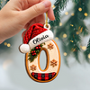 Custom Initial Name Santa Hat Wooden Ornament Christmas Tree Decoration, Holiday Gift LM32 670093
