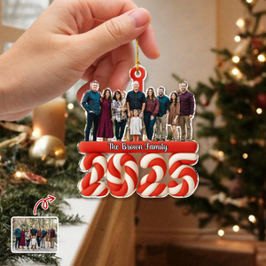Custom Photo Marshamallow Family Acrylic Ornament Gift For Mom, Dad, Brother, Sister, Kids HO82 900646