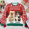 We Woof You A Merry Christmas Custom Dog Photo Ugly Sweater CH07 896502
