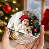 Custom Photo Baby's First Christmas Glass Ornament, New Baby Gift, Newborn Christmas Gift HA75 919146