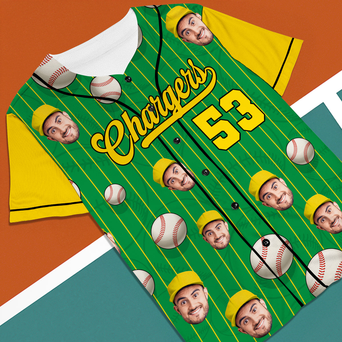 Custom Photo Sport Lovers Baseball Jersey Shirt With Team Name CH07 896178