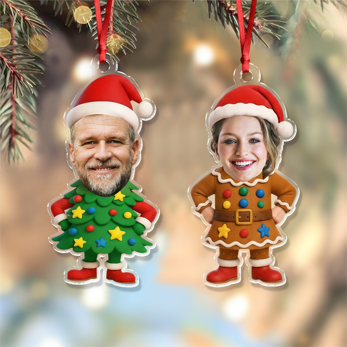 Custom Family Photo Acrylic Ornament Christmas Gift TH10 896209