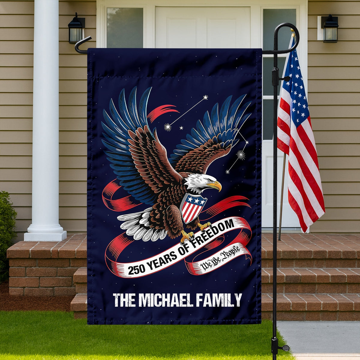 Custom Family Name 250 Years Of Freedom, We The People Garden Flag TH10 898313