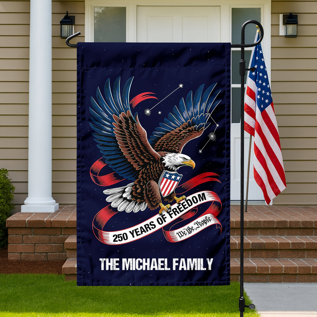 Custom Family Name 250 Years Of Freedom, We The People Garden Flag TH10 898313