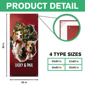 Custom Dog Photo Christmas Door Cover Gift For Dog Lovers TH10 896567