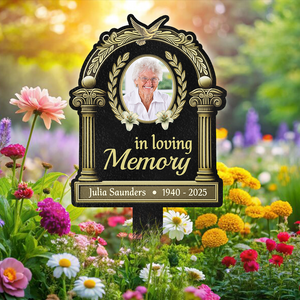 Custom Photo Forever In Our Hearts Memorial Garden Stake HA75 892678