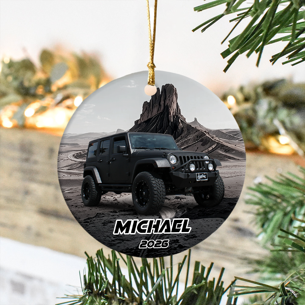 Custom Car Photo And Name Ceramic Ornament Christmas Gift For Car Lovers TH10 171277