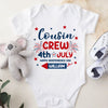 Personalized Kid Name Cousin Crew 4th of July Baby Onesie LM32 893519
