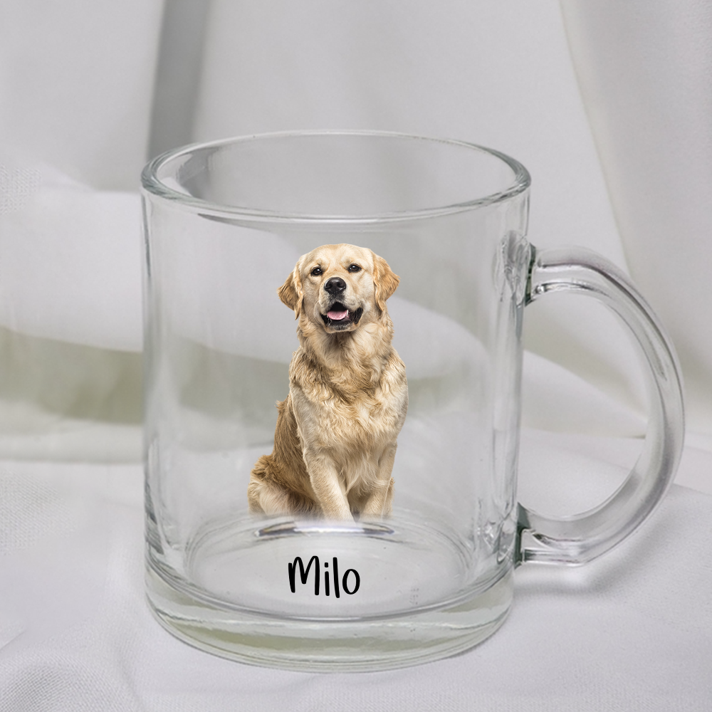 Custom Puppy Photo Glass Mug For Dog Lovers CH07 895368