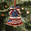 Custom Family Name USA 250th Anniversary Liberty Bell Acrylic Ornament Christmas Tree Decor, Patriotic Keepsake Gift HA75 919354