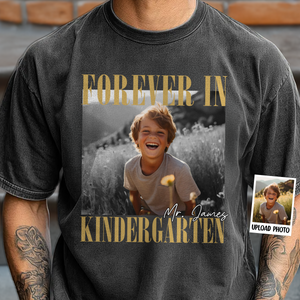 Custom Cute Photo Forever In Kindergarten Retro Style Comfort Shirt LM32 895657