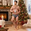Personalized Funny Hairy Chest Men's Colorful Christmas Lights Underwear Onesie Pajamas HO82 903682