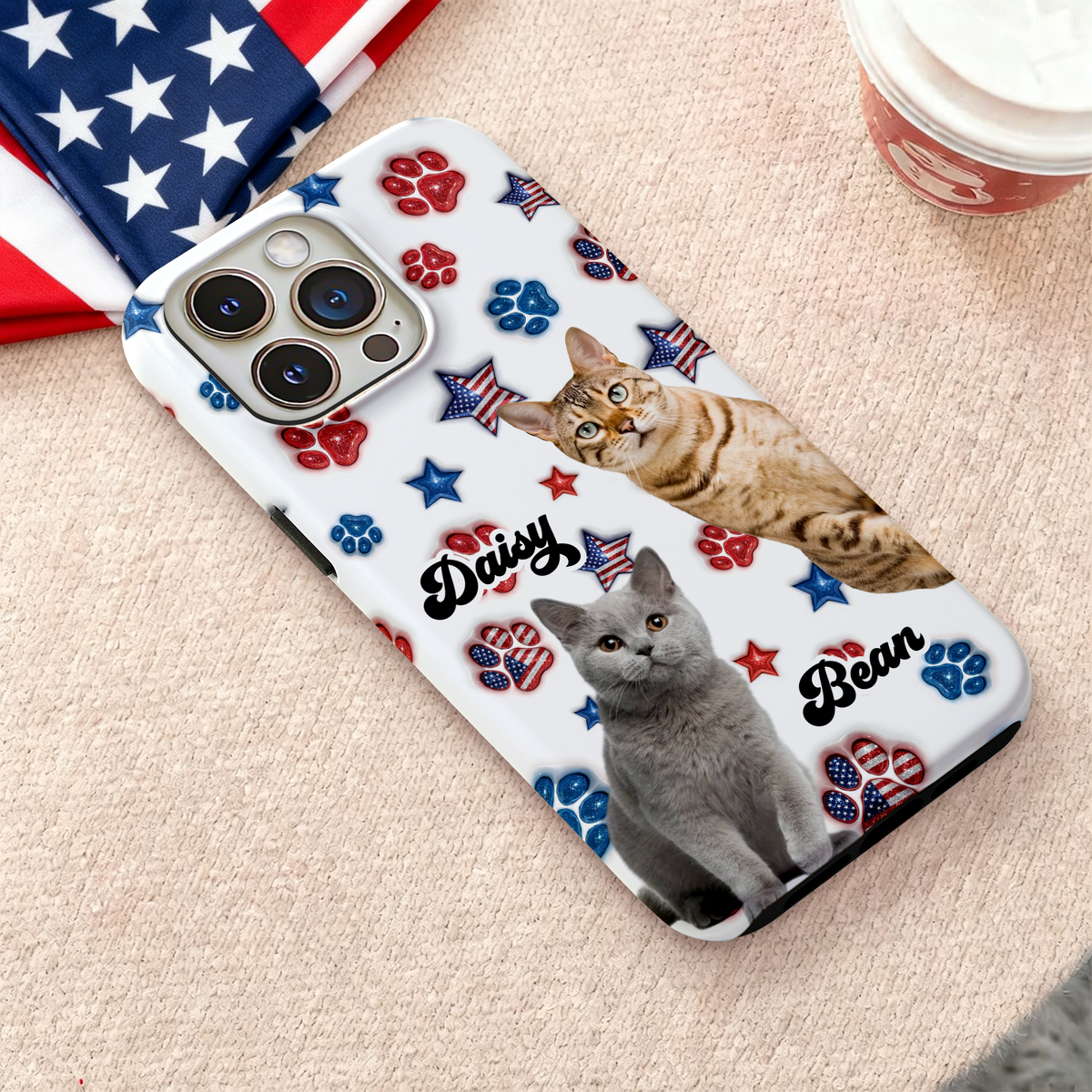 Custom Photo Dog US Pattern Personalized Phone Case HA75 921088