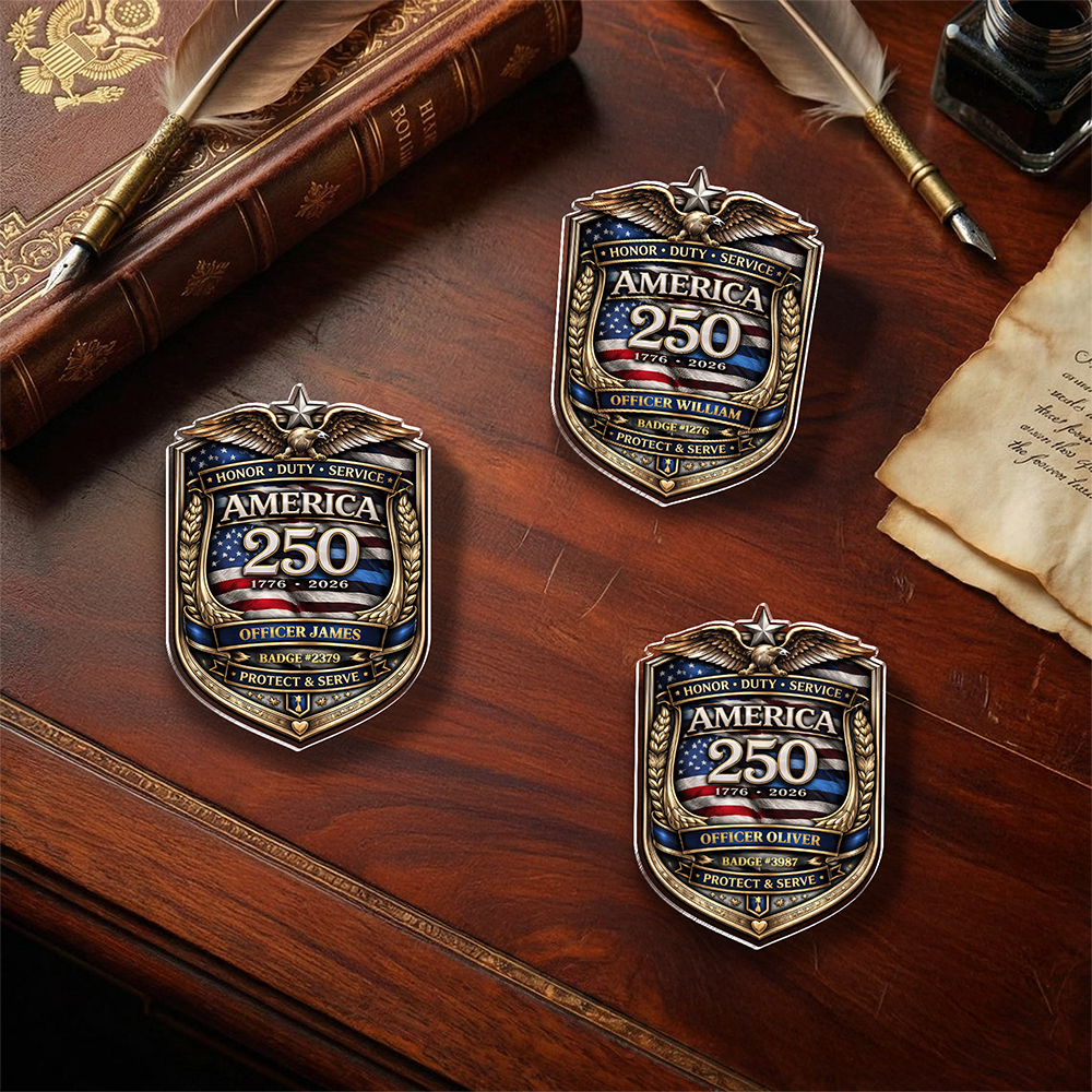Custom Officer Name Honor Duty Service Acrylic Pin TH10 169379